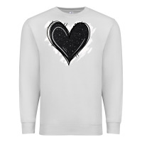 Dove Grey black glitter heart Premium Sweatshirt - Jasminsmagicworld