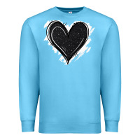 Ocean Blue black glitter heart Premium Sweatshirt - Jasminsmagicworld