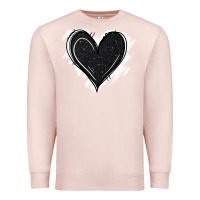 Pale Pink black glitter heart Premium Sweatshirt - Jasminsmagicworld