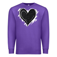 Purple black glitter heart Premium Sweatshirt - Jasminsmagicworld