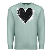 Seafoam black glitter heart Premium Sweatshirt - Jasminsmagicworld