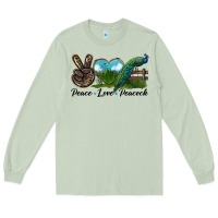 Matcha Peace Love Peacock Long Sleeve Tee - LillyAllenDesigns