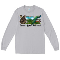 Moon Dust Peace Love Peacock Long Sleeve Tee - LillyAllenDesigns