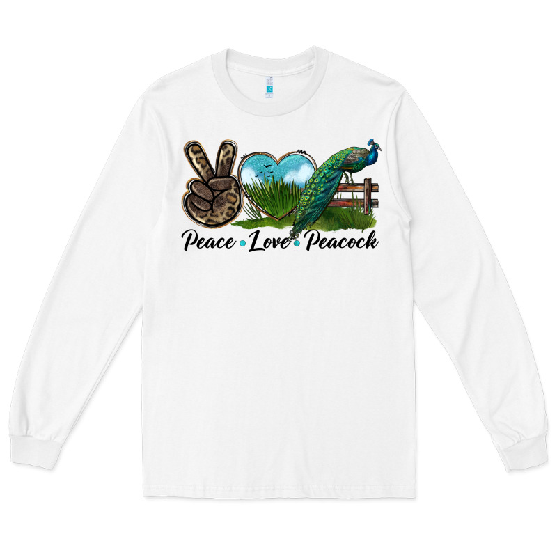 Peace Love Peacock Long Sleeve Tee by LillyAllenDesigns | Teevron