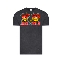 Vintage Black Jingle Bells Vintage Tee - CowhideDigitalArt