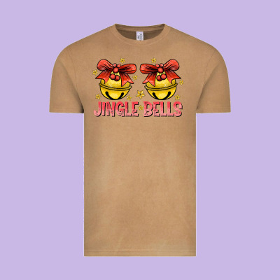 Jingle Bells Vintage Tee Designed By Cowhidedigitalart