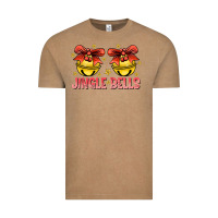 Vintage Coffee Jingle Bells Vintage Tee - CowhideDigitalArt