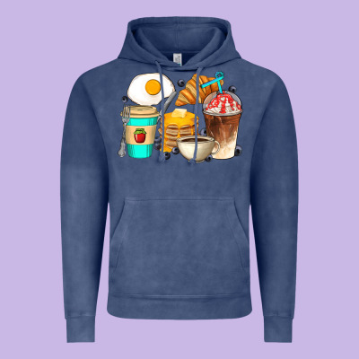 Breakfast Coffee Cups Vintage Hoodie Designed By Artiststas