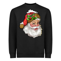 Black santa with snow Heavyweight Sweatshirt - RanaPortraitStore