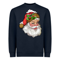 Navy santa with snow Heavyweight Sweatshirt - RanaPortraitStore