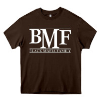 Chocolate Brown black mafia family Heavy Core Tee - baoMotion