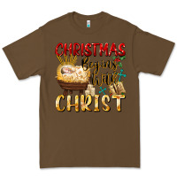 Cacao christmas begins with christ Premium Tee - FaDigitalArtStudio