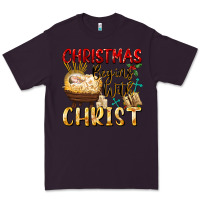 Plum christmas begins with christ Premium Tee - FaDigitalArtStudio