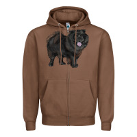 Chestnut black chow chow Zipper Hoodie - RanaPortraitStore
