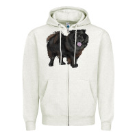 Black Chow Chow Zipper Hoodie | Teevron