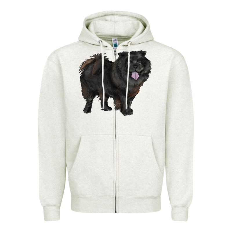 Black Chow Chow Zipper Hoodie by RanaPortraitStore | Teevron