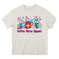 Cream Coffee Nurse Repeat Nurse Coffee Cups Heavy Core Tee - FaDigitalArtStudio
