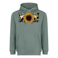 Sage Sunflower Cowhide Mom Heavyweight Hoodie - Jasminsmagicworld