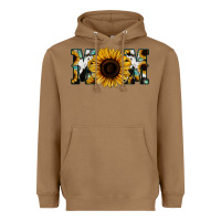 Sunflower Cowhide Mom Heavyweight Hoodie | Teevron