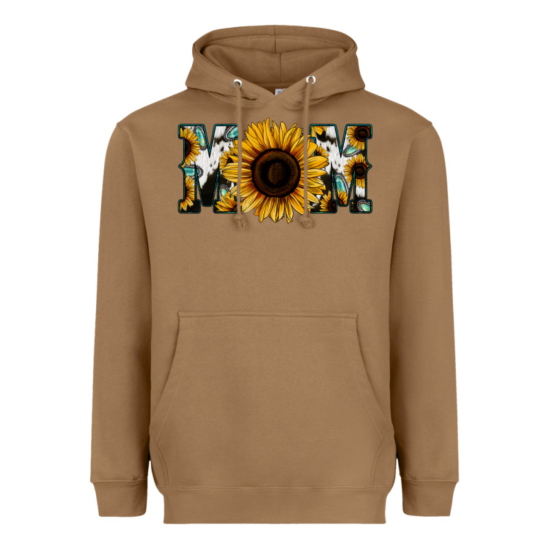 Sunflower Cowhide Mom Heavyweight Hoodie by Jasminsmagicworld | Teevron