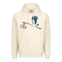 Tofu stork with baby boy Premium Hoodie - BarkalooDesign