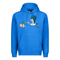 True Royal stork with baby boy Premium Hoodie - BarkalooDesign