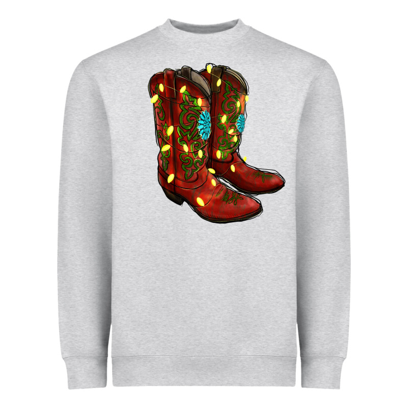 Cowboy Boots Christmas Heavyweight Sweatshirt by RanaPortraitStore | Teevron