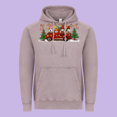 Christmas Gnome Truck Vintage Hoodie Designed By Artiststas