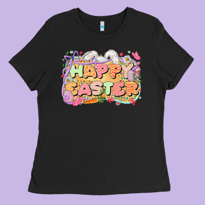 Happy Easter Ladies Tee Designed By Lillyallendesigns