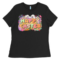 Black Happy Easter Ladies Tee - LillyAllenDesigns