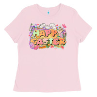 Bubblegum Pink Happy Easter Ladies Tee - LillyAllenDesigns
