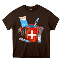 Chocolate Brown Nurse Coffee Mug Heavy Core Tee - FaDigitalArtStudio