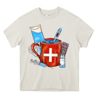 Cream Nurse Coffee Mug Heavy Core Tee - FaDigitalArtStudio