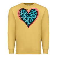 Antique Gold Blue Leopard Heart Premium Sweatshirt - Jasminsmagicworld