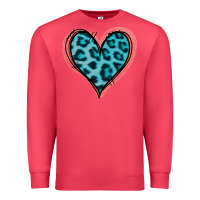 Cardinal Blue Leopard Heart Premium Sweatshirt - Jasminsmagicworld