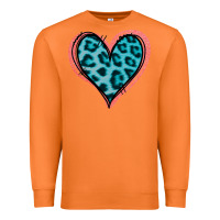 Carrot Blue Leopard Heart Premium Sweatshirt - Jasminsmagicworld