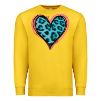 Lemon Blue Leopard Heart Premium Sweatshirt - Jasminsmagicworld