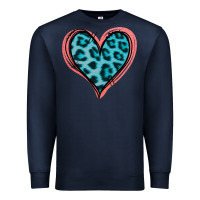 Navy Blue Leopard Heart Premium Sweatshirt - Jasminsmagicworld