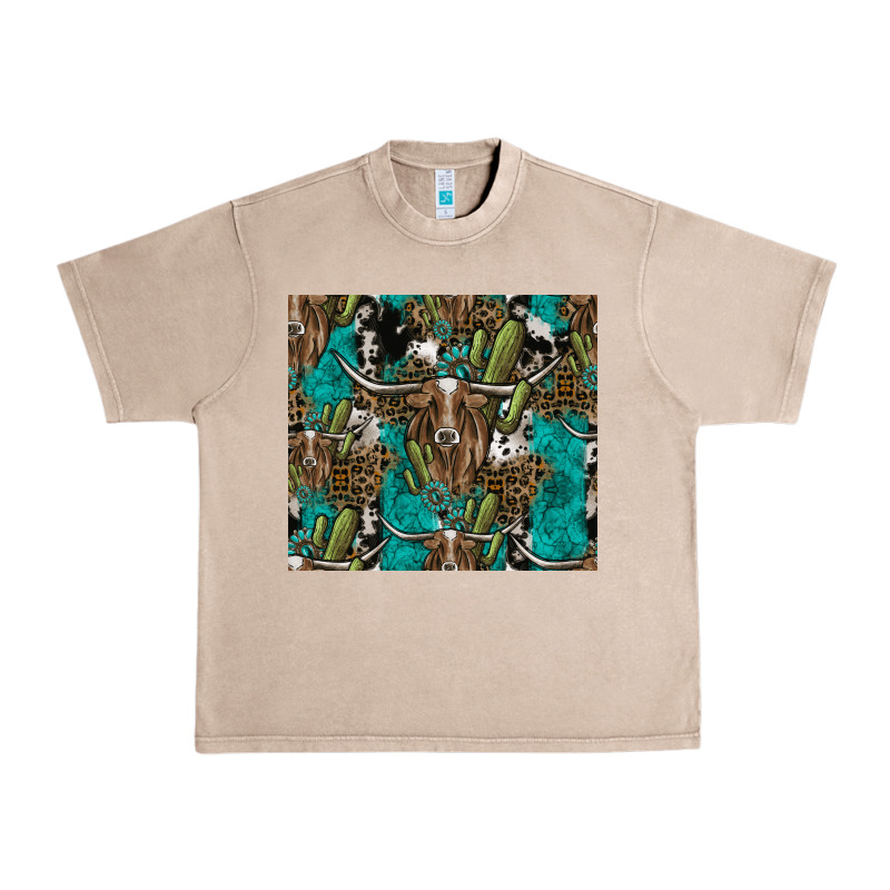 Longhorn Pattern Urban Heavy Tee by CowhideDigitalArt | Teevron