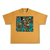 Peanut Butter Longhorn Pattern Urban Heavy Tee - CowhideDigitalArt