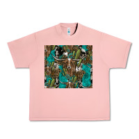 Salmon Longhorn Pattern Urban Heavy Tee - CowhideDigitalArt