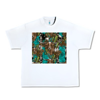 White Longhorn Pattern Urban Heavy Tee - CowhideDigitalArt