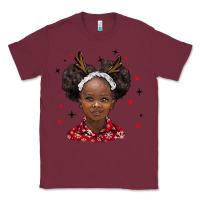 Burgundy christmas african girl Classic Tee - BarkalooDesign