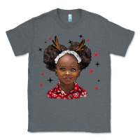 Charcoal Heather christmas african girl Classic Tee - BarkalooDesign