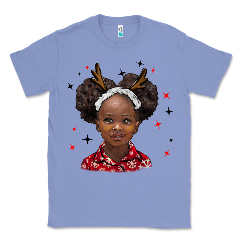 Christmas African Girl Classic Tee by BarkalooDesign | Teevron
