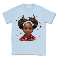 Dusty Blue christmas african girl Classic Tee - BarkalooDesign