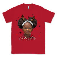 Red christmas african girl Classic Tee - BarkalooDesign