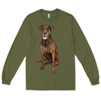 Army Green plott hound Long Sleeve Tee - LillyAllenDesigns