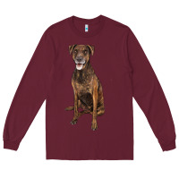 Burgundy plott hound Long Sleeve Tee - LillyAllenDesigns