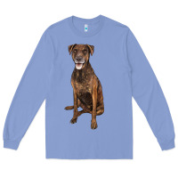 Colony Blue plott hound Long Sleeve Tee - LillyAllenDesigns